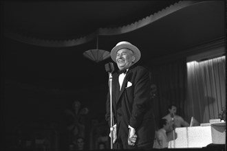 Maurice Chevalier at Palace Hotel, Gstaad 1962 .