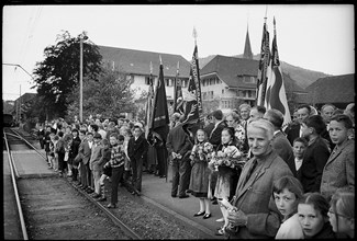 Swiss Youth Researches 1967: reception for recipient Rosemarie Lehmann.