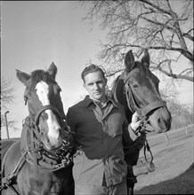 Author and farmer Albert-Louis Chappuis , Vulliens 1957.