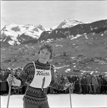 Skier Liselotte Michel, around 1958