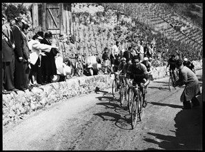 Tour de Romandie 1953: Clerici leading Koblet