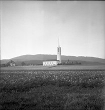 Oftringen church around 1950