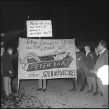 Protest against pop singer Peter Kraus in Zürich 1960