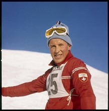 Racing skier Adolf Mathis, 1963