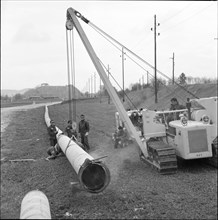 St. Margrethen, central european pipeline under construction. 1961