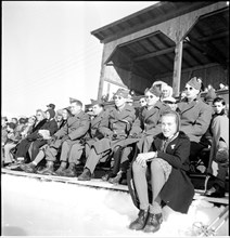 Spectators watching figure skating