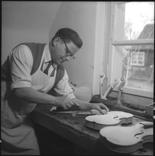 Karl Mächler, violin-maker, 1955