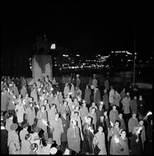 Torchlight procession of students for Hungary, Zurich 1956