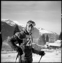 Racing skier Adolf Mathis, 1961