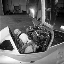 Pilot training on military jet, Dübendorf 1957