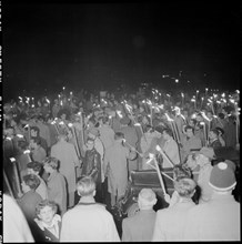 Torchlight procession of students for Hungary, Berne/Zurich 1956