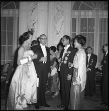 Antoinette and Max Petitpierre with Bhumibol and Sirikit of Thailand, 1960