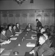 Conference before start of building the central european pipeline. 1961