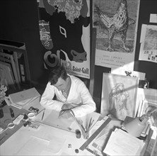 Pierre Gauchat in his studio, RDB