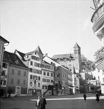 Rapperswil and its castle, around 1951