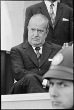 Federal Councillor Nello Celio at the Churchill commemoration ceremony in Zurich, 1971