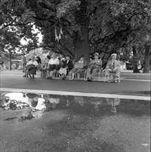 Visitors at the SAFFA fair 1958