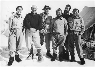 The Swiss Mount Everest Expedition of 1952: Tenzing, Lambert, Chevalley, Spöhel, Reiss, Gross,