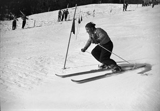 Georges Schneider, Swiss skier, ca. 1955