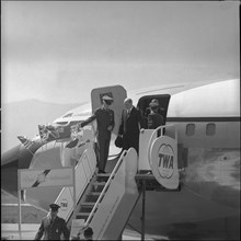 Arrival of U.S. foreign minister Dean Rusk at Geneva airport 1965