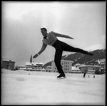 Figure Skating WCH Davos 1953: world champion Hayes Alan Jenkins, USA