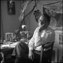 Author Albert Ehrismann at home in Zurich ca. 1960