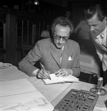 Jean Cocteau, french actor, in Zurich 1950