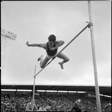 Swiss Athletics Championships 1958 Zürich, final high-jump: Amiet wins