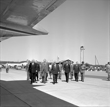 German Federal Chancellor Adenauer, stopover in Switzerland 1951