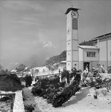 Hotel Waldheim Bürgenstock on fire 1958