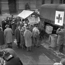 Soup sales revenue, fundraising to buy a bus for disabled persons, Berne 1965