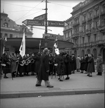 Salvation Army fundraising campaign in favour of avalanche victims, Zurich 1951