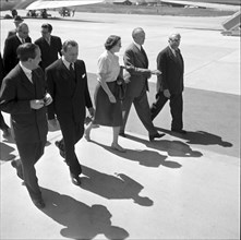 German Federal Chancellor Adenauer, stopover in Switzerland 1951