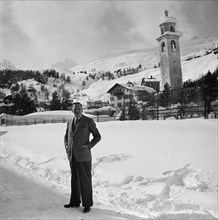 UK field marshal Sir Claude Auchinleck, St. Moritz 1951