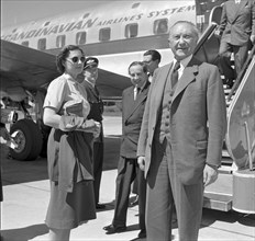 German Federal Chancellor Adenauer, stopover in Switzerland 1951