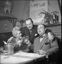 Raymonde Sartène, Vico Rigassi and Lucien Ambreville. Lausanne 1945