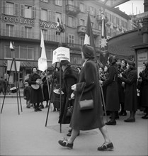 Salvation Army fundraising campaign in favour of avalanche victims, Zurich 1951