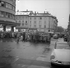 Trial against pimp Guido Seppli Ruckstuhl, reconstruction of the offence, Winterthur 1960