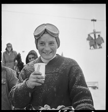 Skier Annemarie Waser ca. 1958