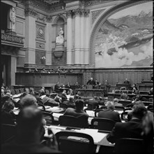 Federal Councillor Feldmann speaks about the case Dubois/Ulrich, Berne 1957