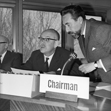 EFTA conference, Geneva 1965. Fritz Brock, Sigmund Treu