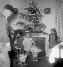 Family at Christmas in Rekingen AG 1950