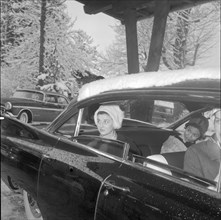 With Queen Sirikit of Thailand in a car