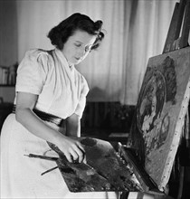 Painter Marguerite Seippel around 1948