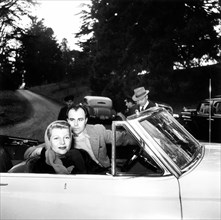 Rita Hayworth and Prince Ali Khan in Lausanne in 1949