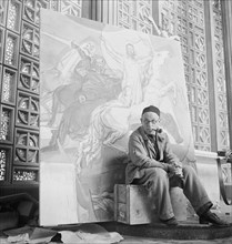 Maurice Barraud, painter around 1945