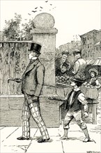 This 1888 illustration shows a New York dandy in 1849. By definition, dandy refers to a man unduly