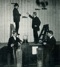 This 1903 photo shows a stock broker’s office on Wall Street.