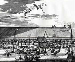 Fish Market in Batavia in 1682