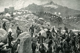 The early 1900s caption reads: Turkish Troops Attack Cretan Insurgents. During the Cretan